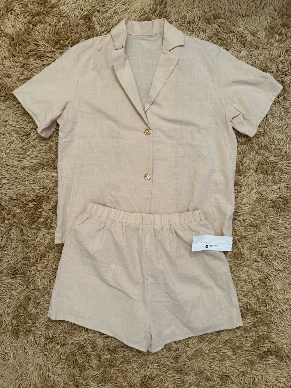 Women's Short Sleeve Light weight Set in khaki